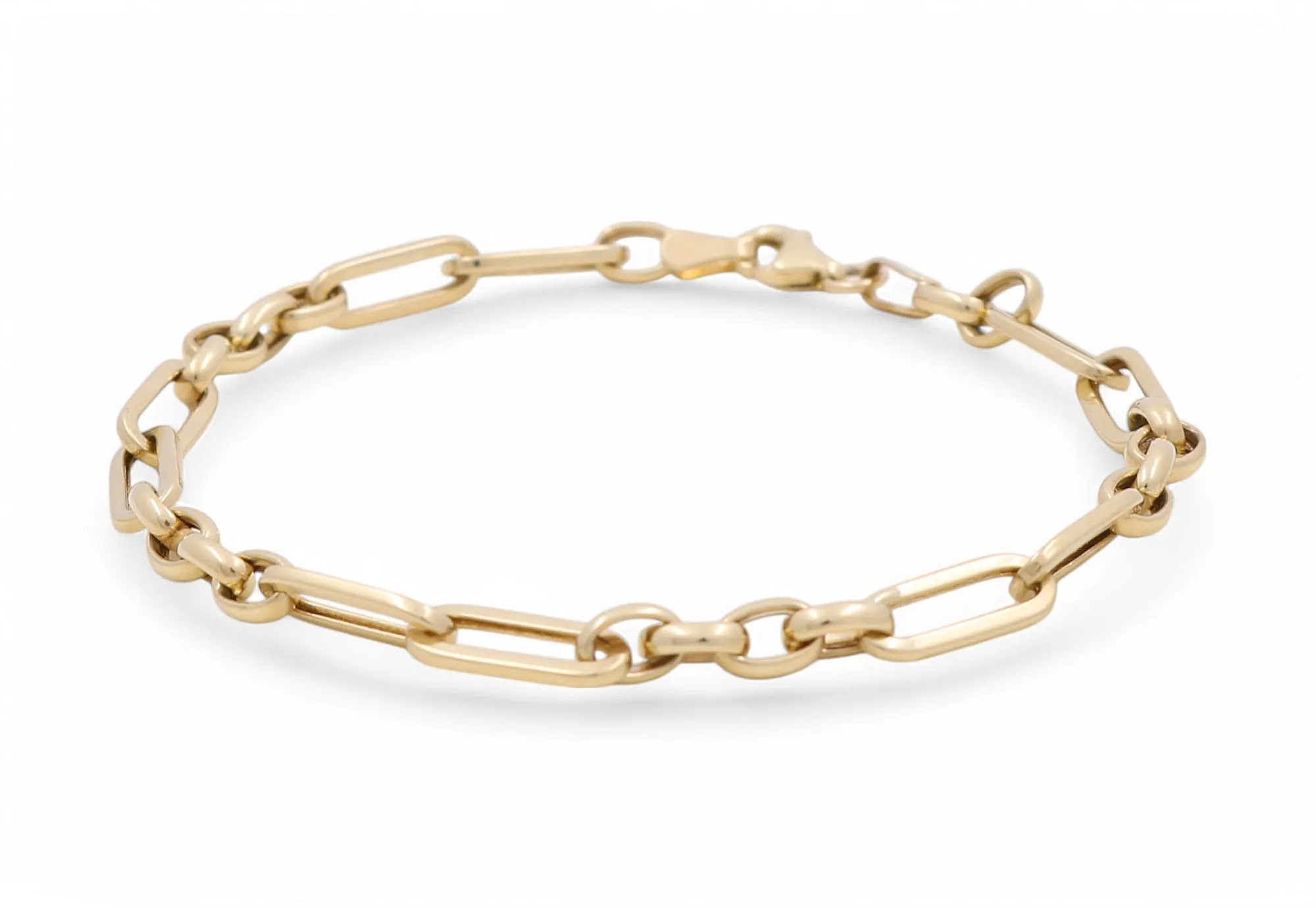 14K Yellow Gold Fashion Women's Bracelet / Size: 7.5" / Weight: 2.9 GR / DPWB4FS-1