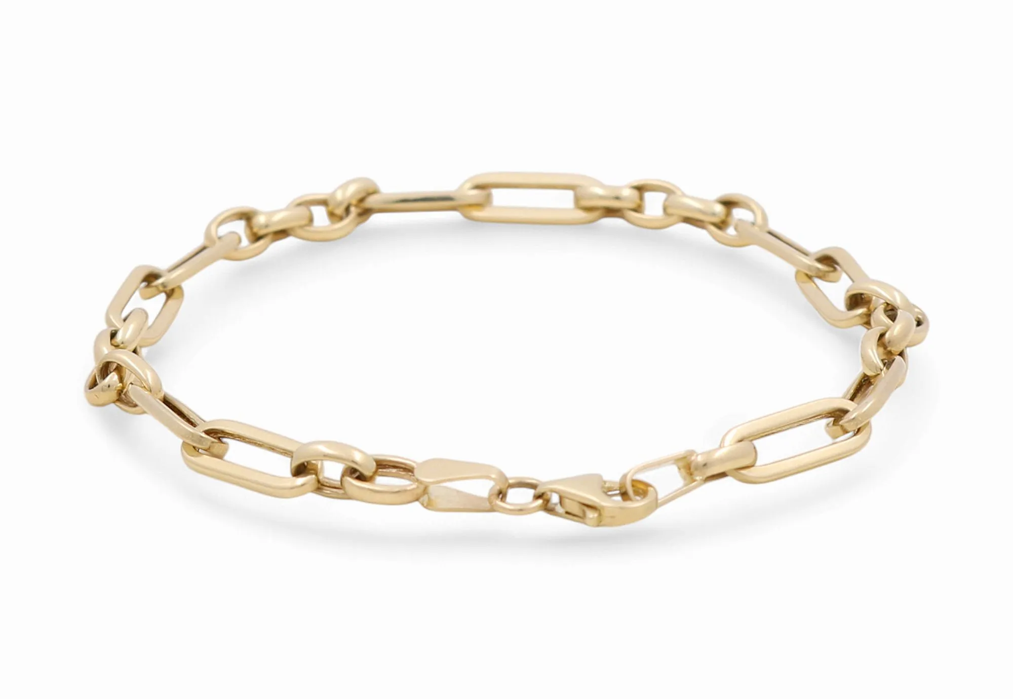 14K Yellow Gold Fashion Women's Bracelet / Size: 7.5" / Weight: 2.9 GR / DPWB4FS-1