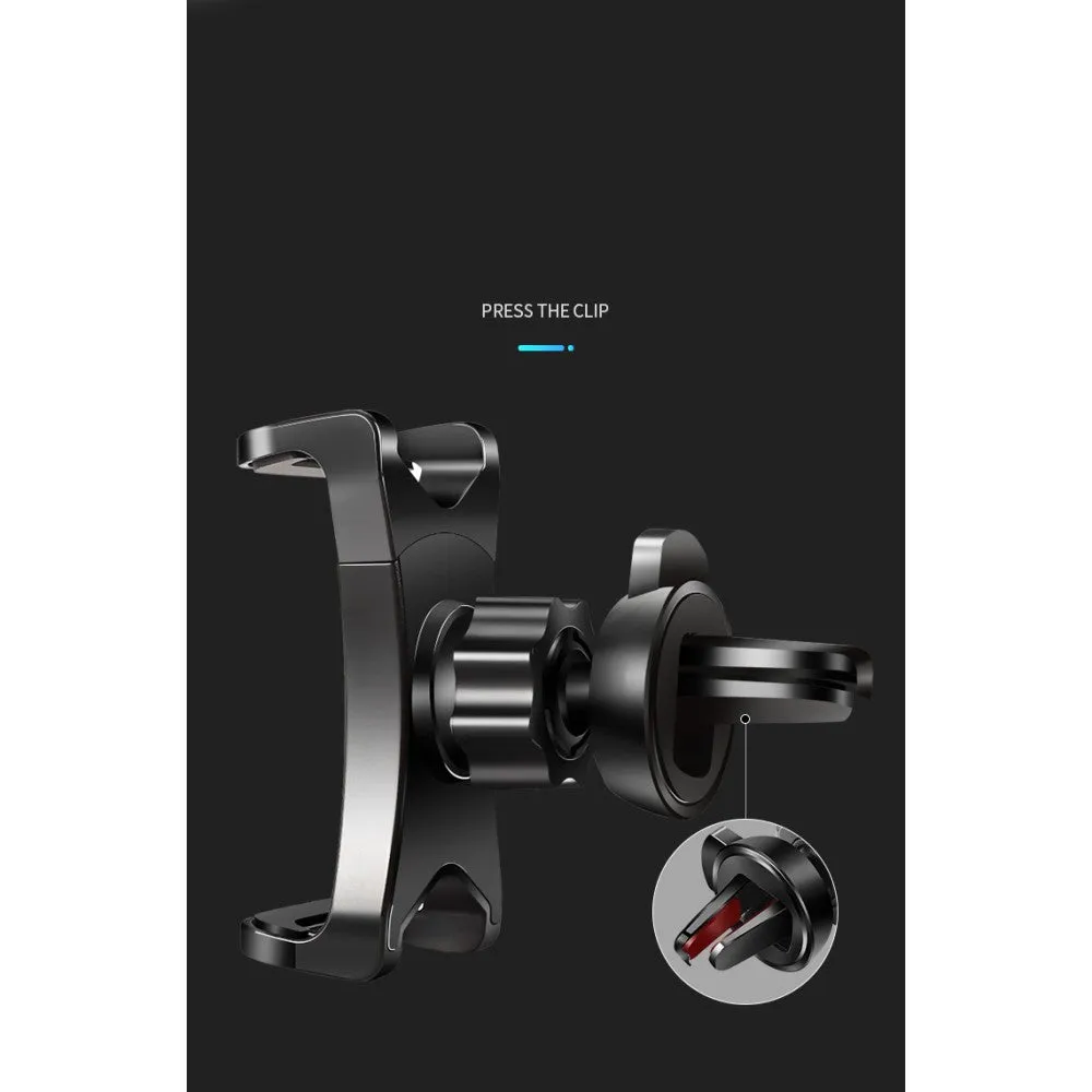 3 in 1 Car GPS Smartphone Holder: Dashboard / Visor Clamp   AC Grid Clip for Alcatel OneTouch Pop Fit - Black