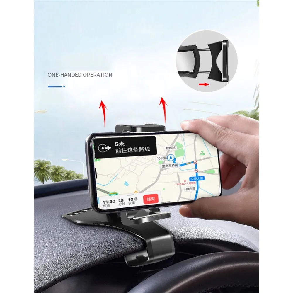3 in 1 Car GPS Smartphone Holder: Dashboard / Visor Clamp   AC Grid Clip for Quantum FIT (2018) - Black
