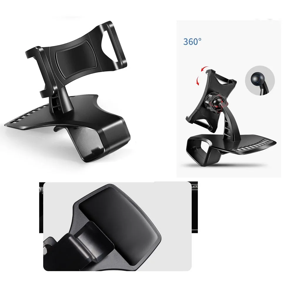 3 in 1 Car GPS Smartphone Holder: Dashboard / Visor Clamp   AC Grid Clip for Quantum FIT (2018) - Black