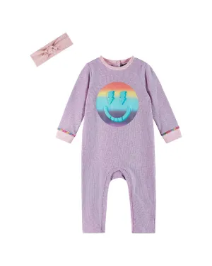 Andy & Evan Smiley Graphic Romper