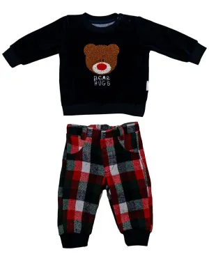 Andywawa Teddy Graphic Plaid Outfit