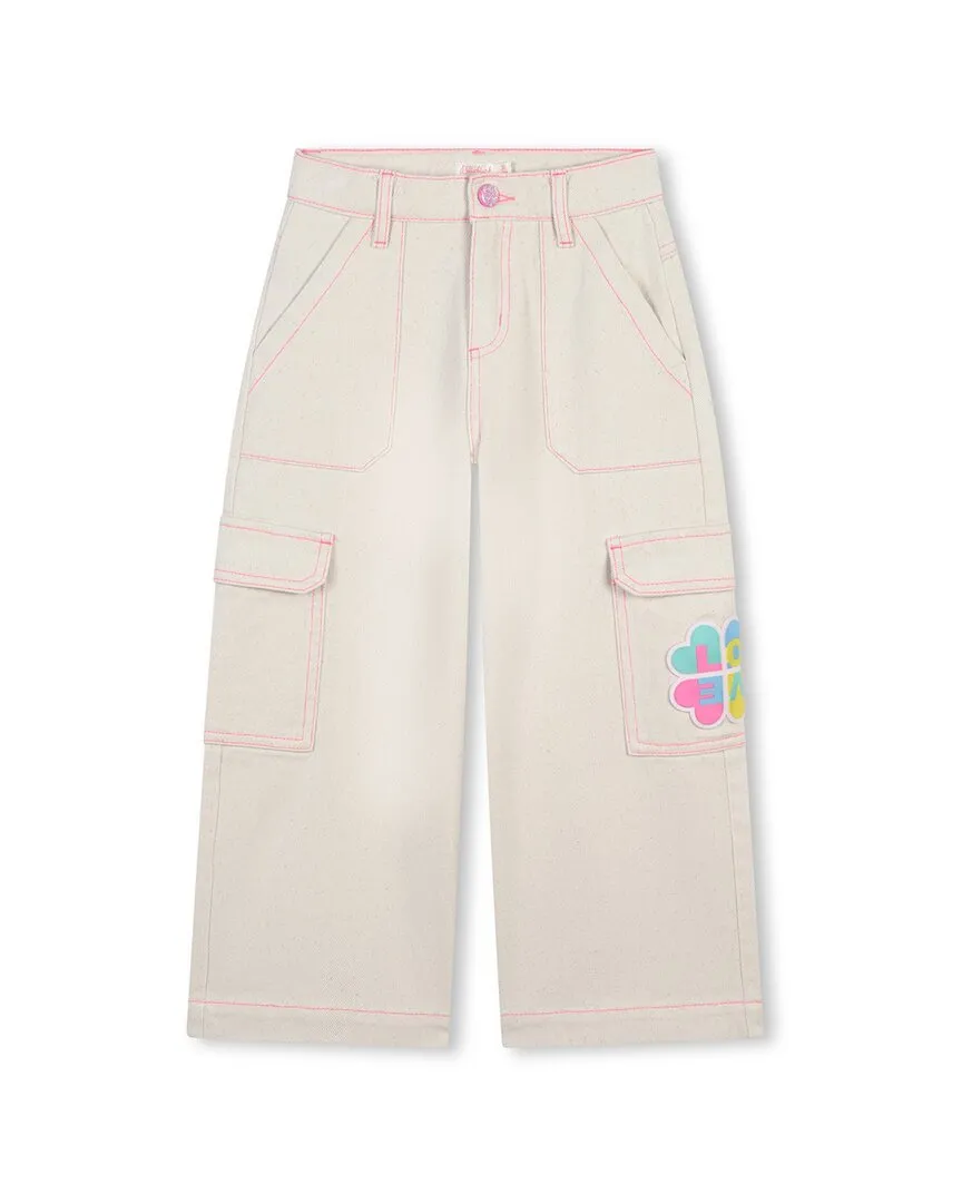 Billieblush Floral Denim Cargo Pant