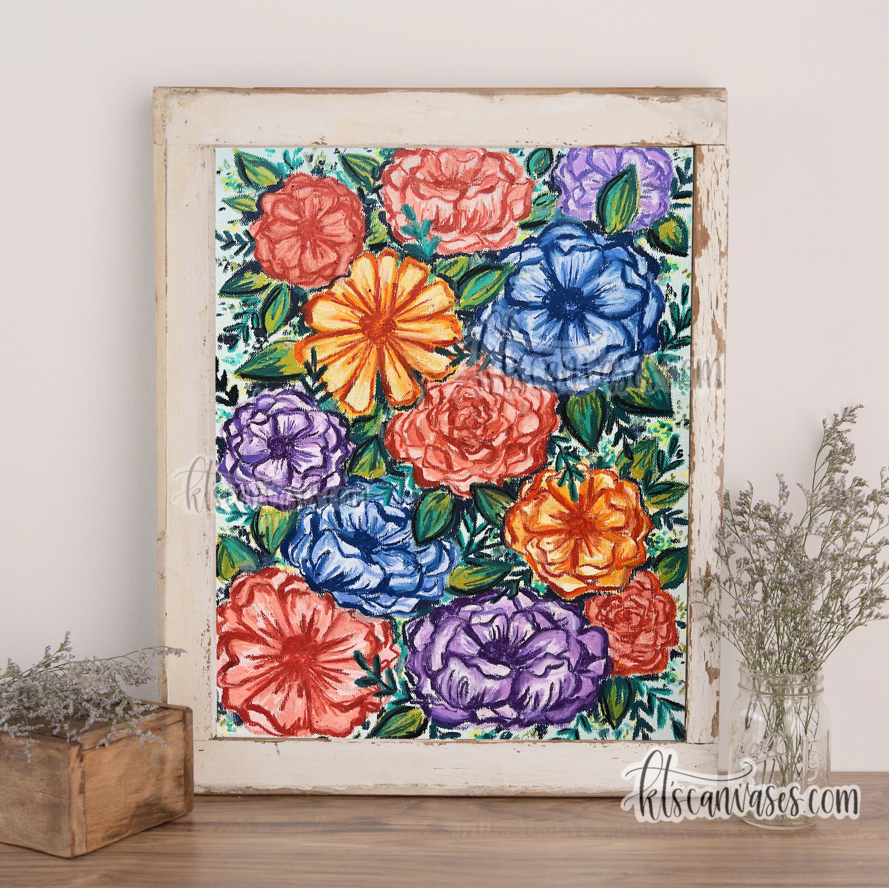 Bright Happy Florals Art Print