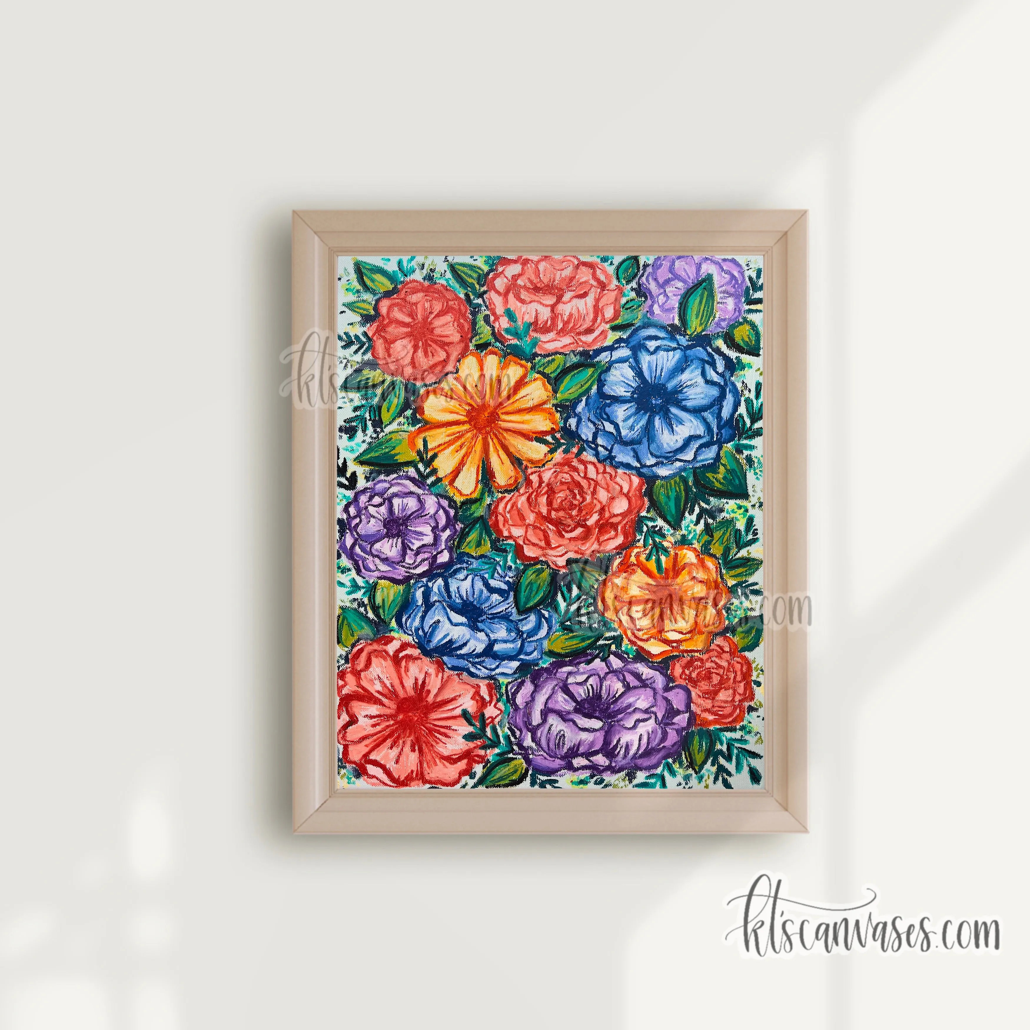 Bright Happy Florals Art Print