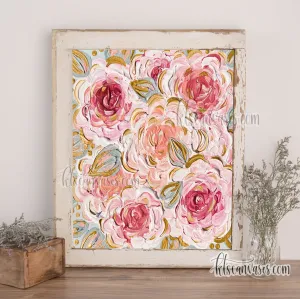 Bright Pink Florals Art Print