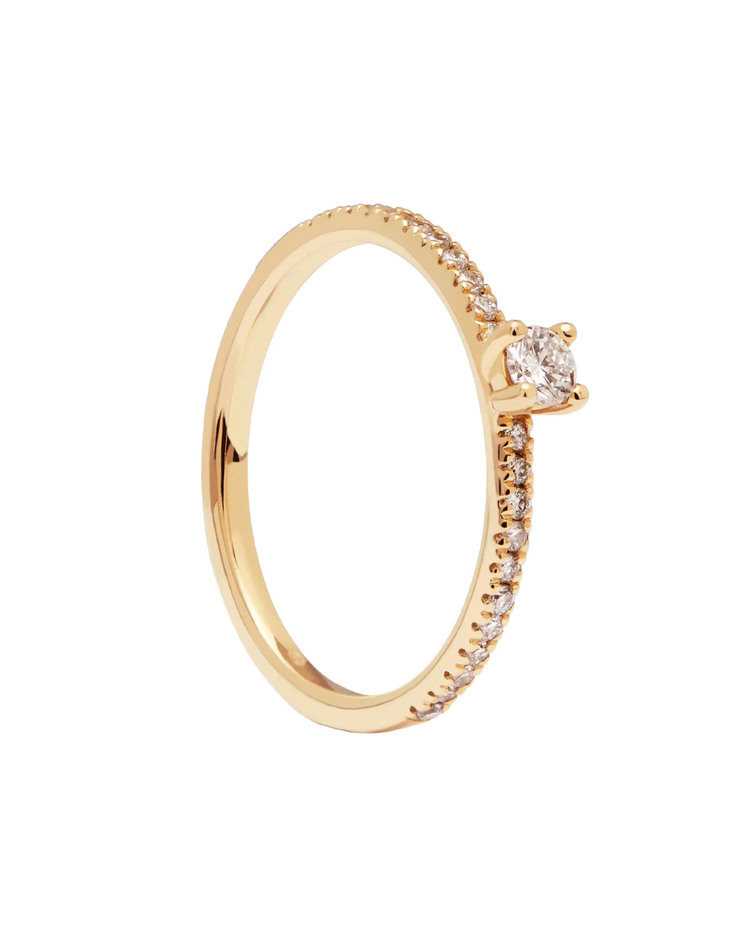 Diamonds and gold Solstice Ring