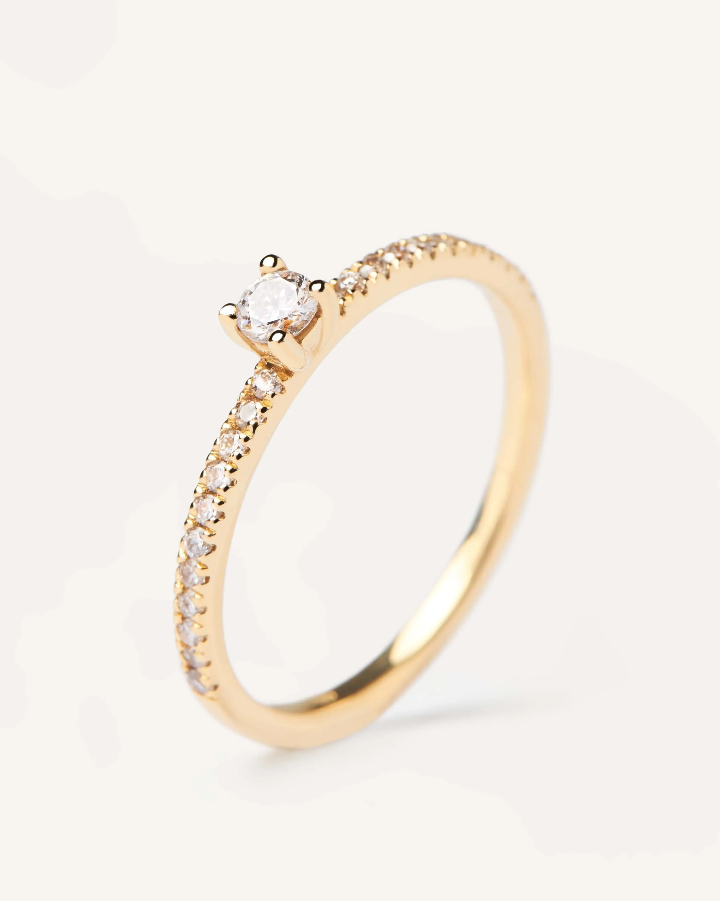 Diamonds and gold Solstice Ring
