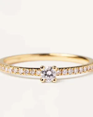 Diamonds and gold Solstice Ring