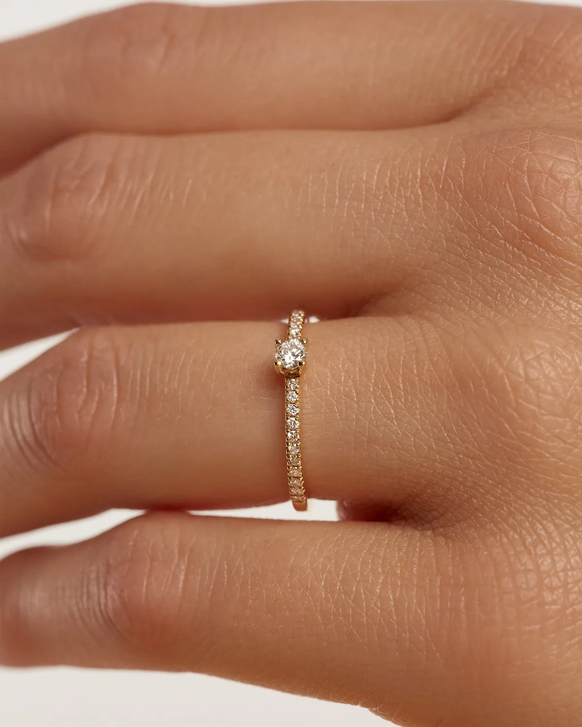 Diamonds and gold Solstice Ring
