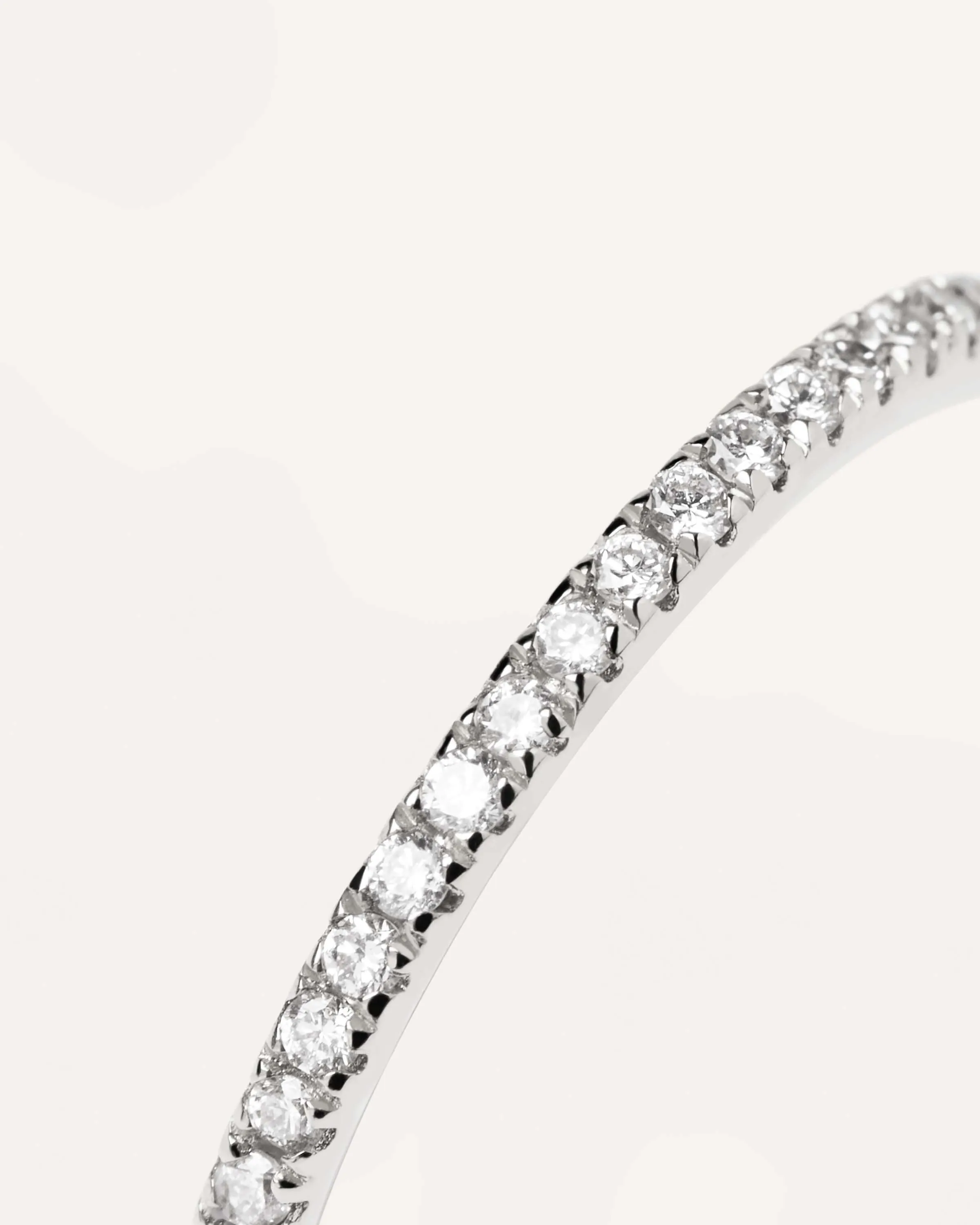 Diamonds and White Gold Eternity Mini Ring