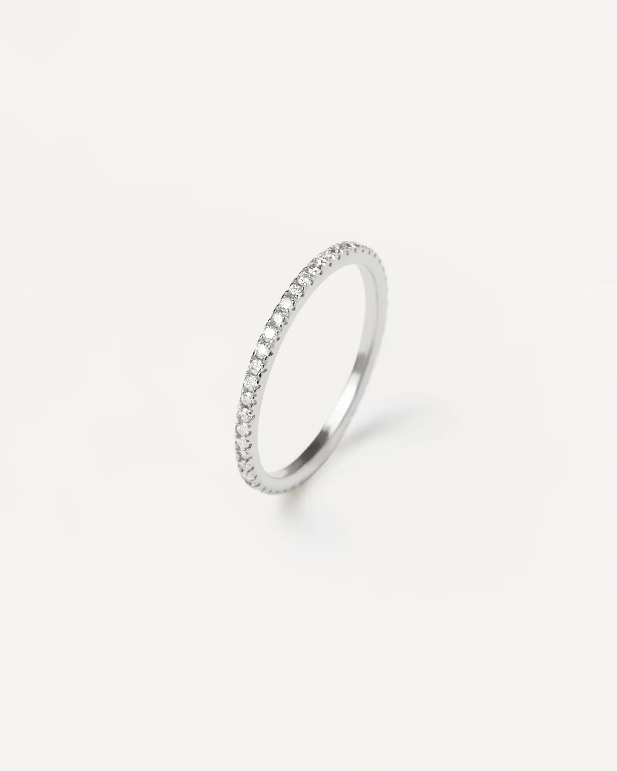 Diamonds and White Gold Eternity Mini Ring