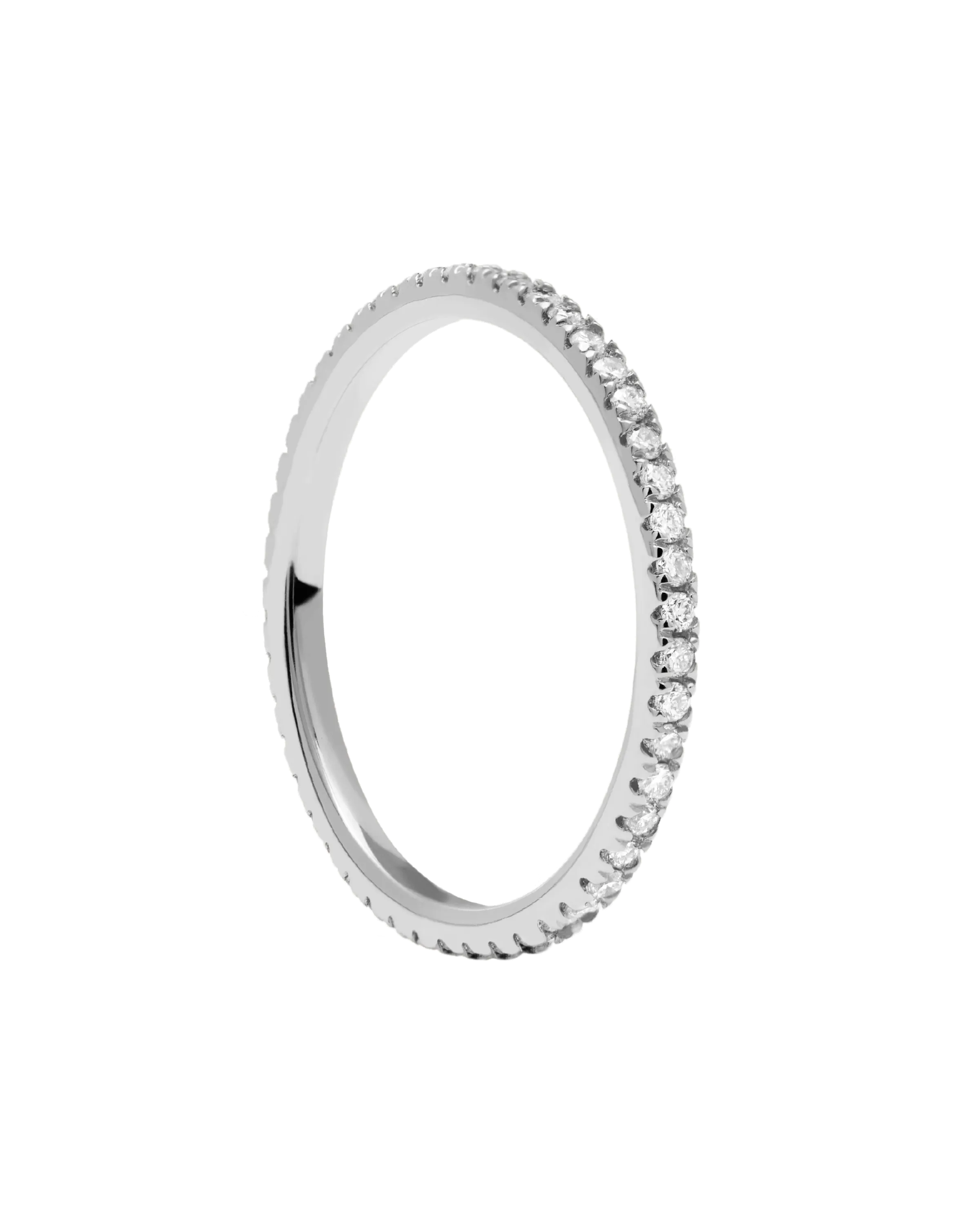 Diamonds and White Gold Eternity Mini Ring