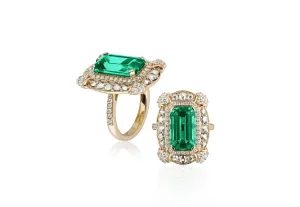 Emerald Ring With Diamonds