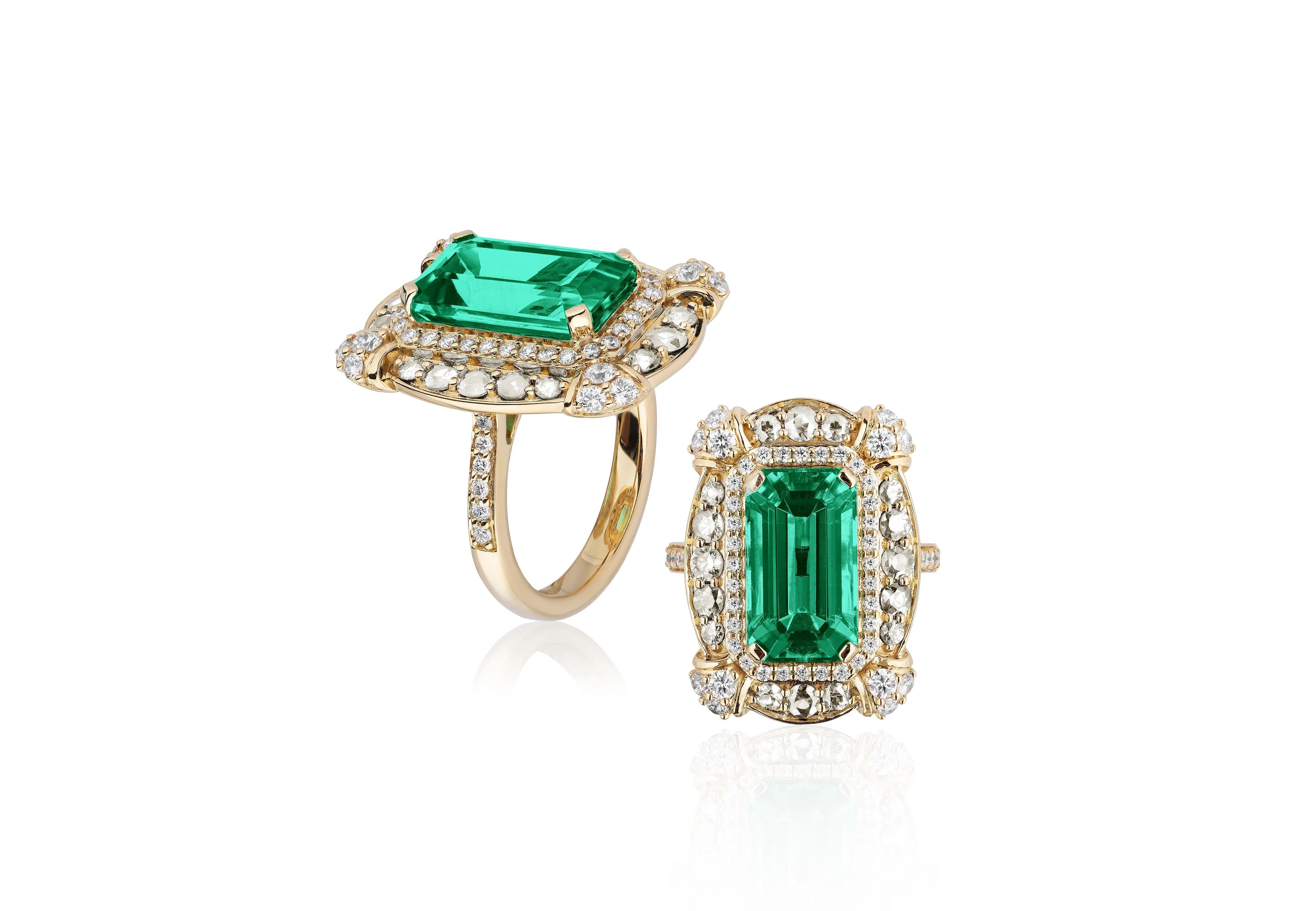 Emerald Ring With Diamonds
