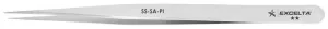 Excelta SS-SA-PI Italian-Made Anti-Magnetic Stainless Steel Tweezer with Straight, Slim, Very Fine Point Tips, 5.5" OAL