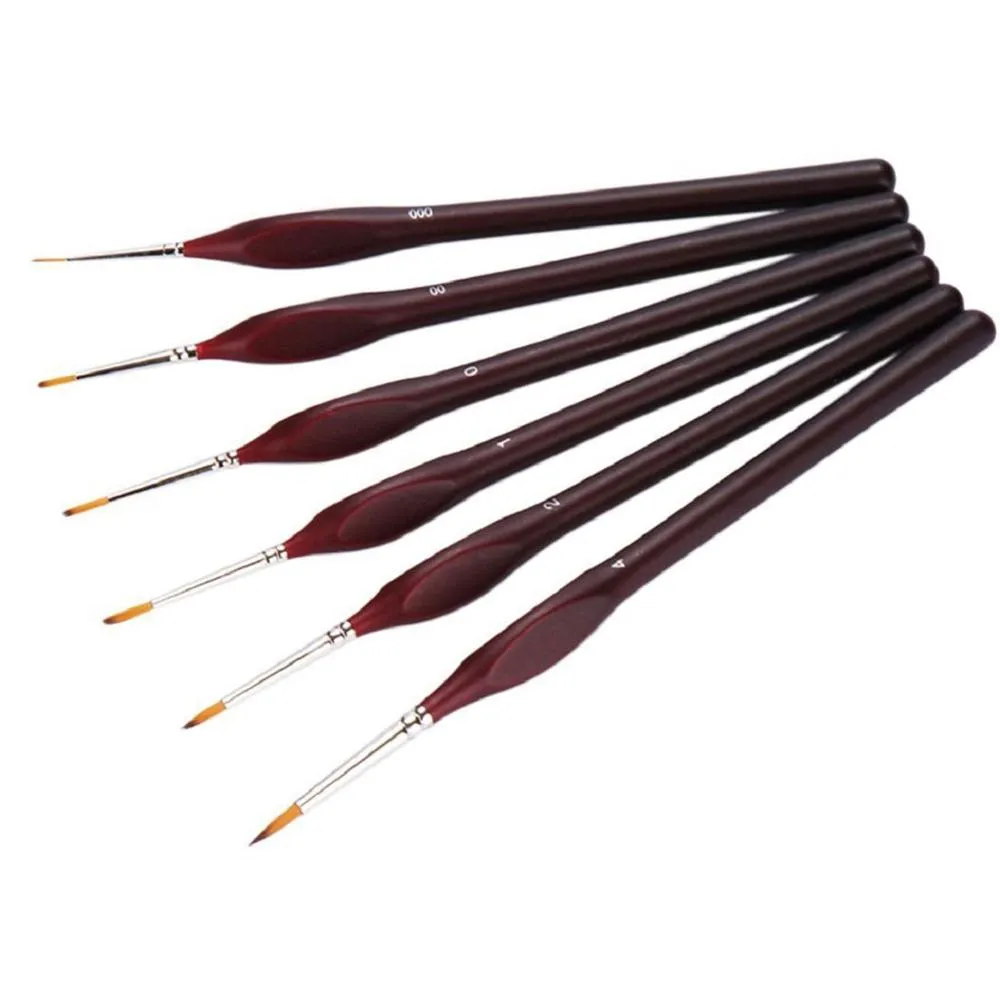 Extra Fine Detail Paint Brushes | 6Pc Set
