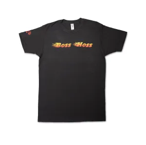 Gray Checkered Flag Flaming Finish Tee Shirt