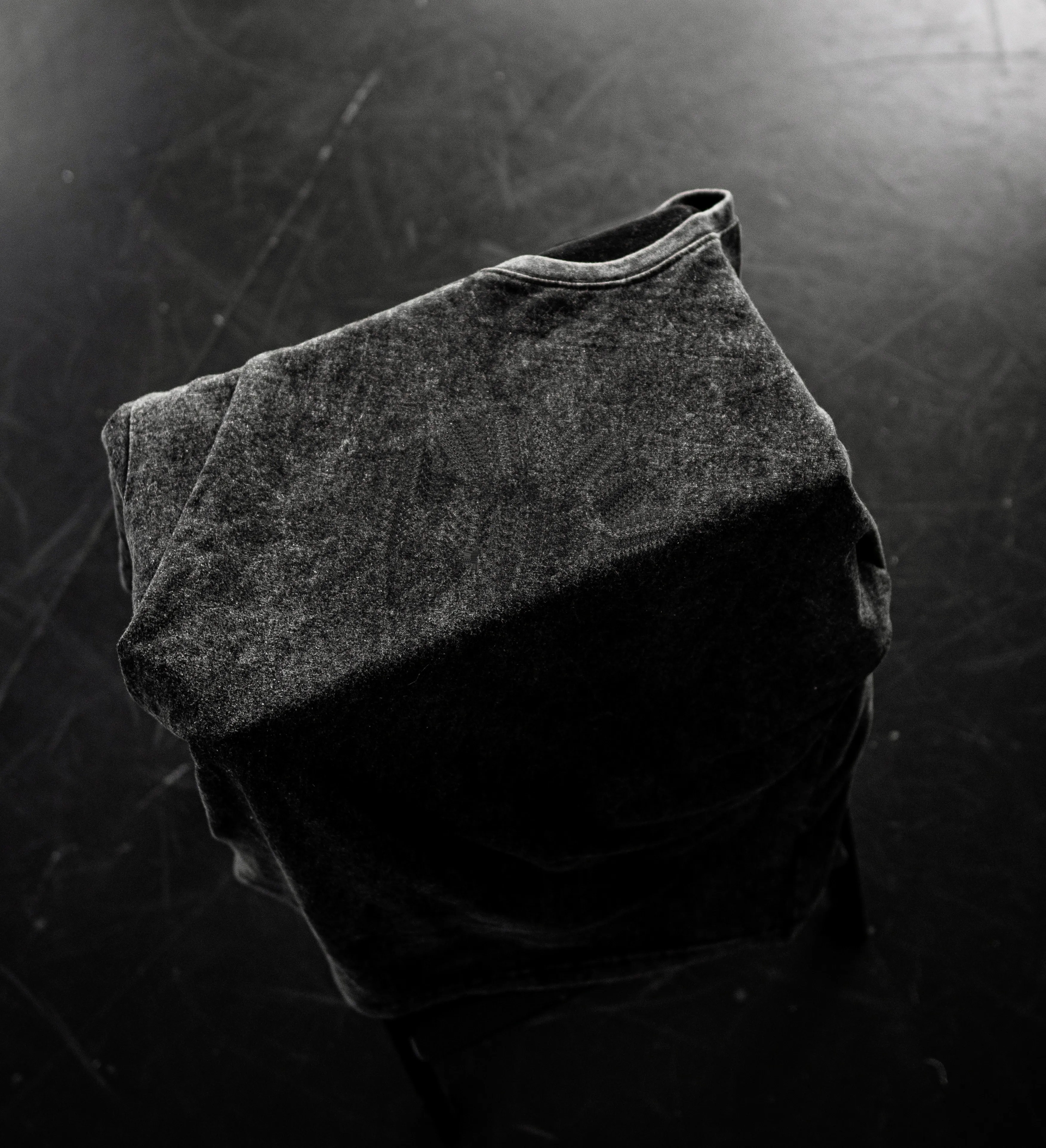 Heavyweight Washed Black Minimal T-Shirt