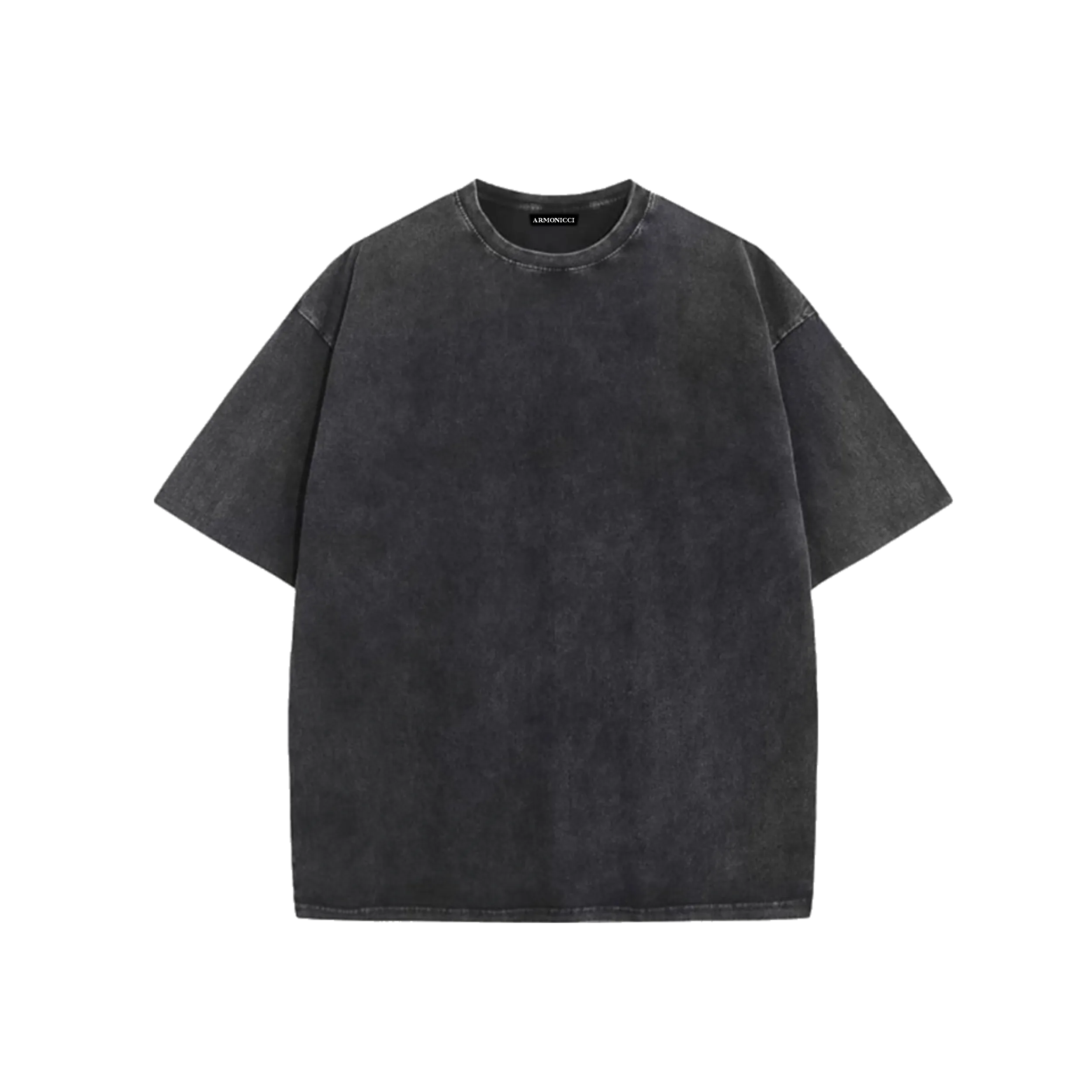 Heavyweight Washed Black Minimal T-Shirt