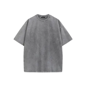 Heavyweight Washed Grey Minimal T-Shirt