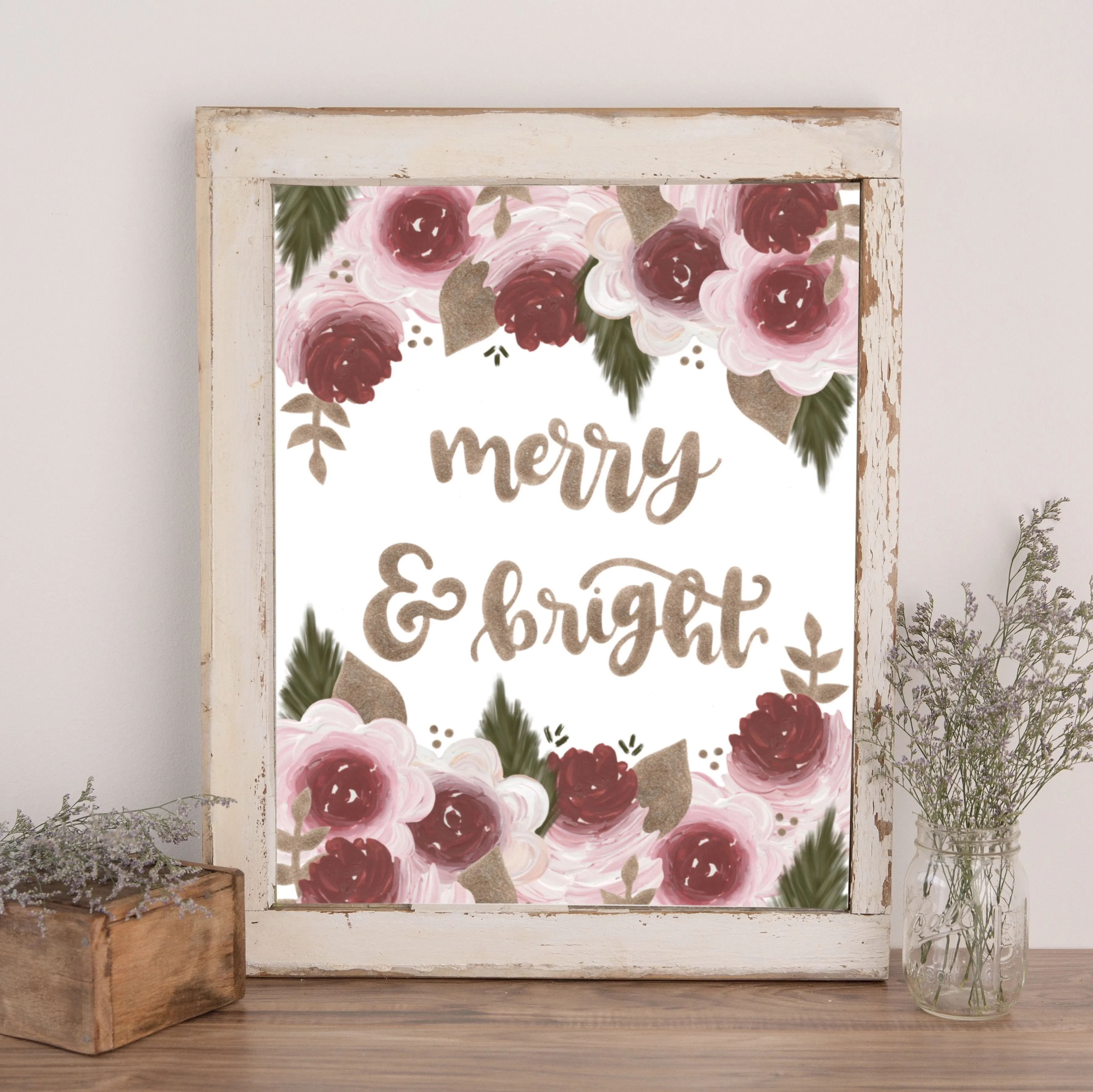 Merry & Bright Art Print