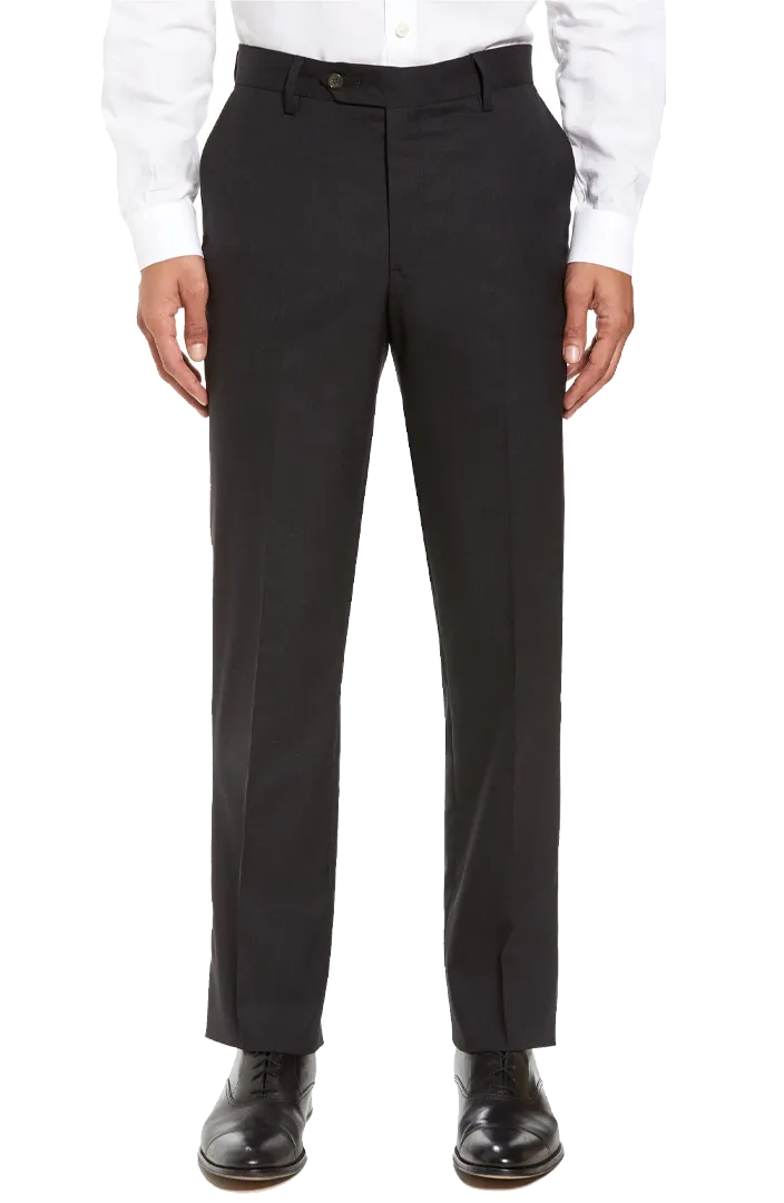 Stretch Tropical Weight Wool<br>Flat Front<br>Modern Fit