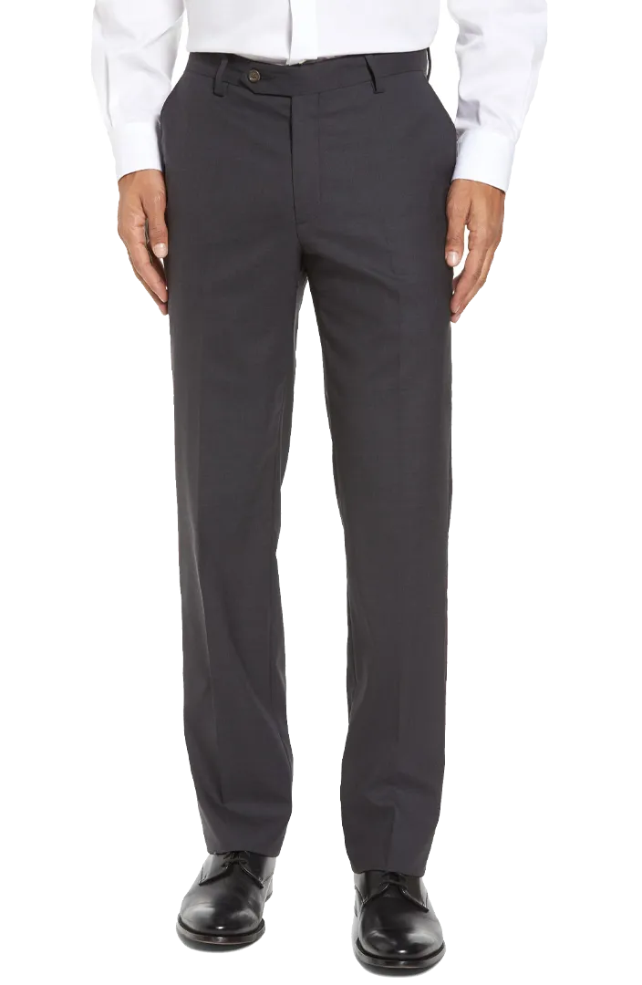 Stretch Tropical Weight Wool<br>Flat Front<br>Modern Fit