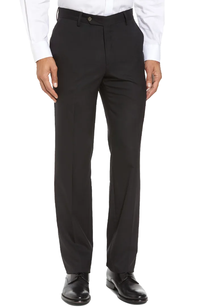 Stretch Tropical Weight Wool<br>Flat Front<br>Modern Fit
