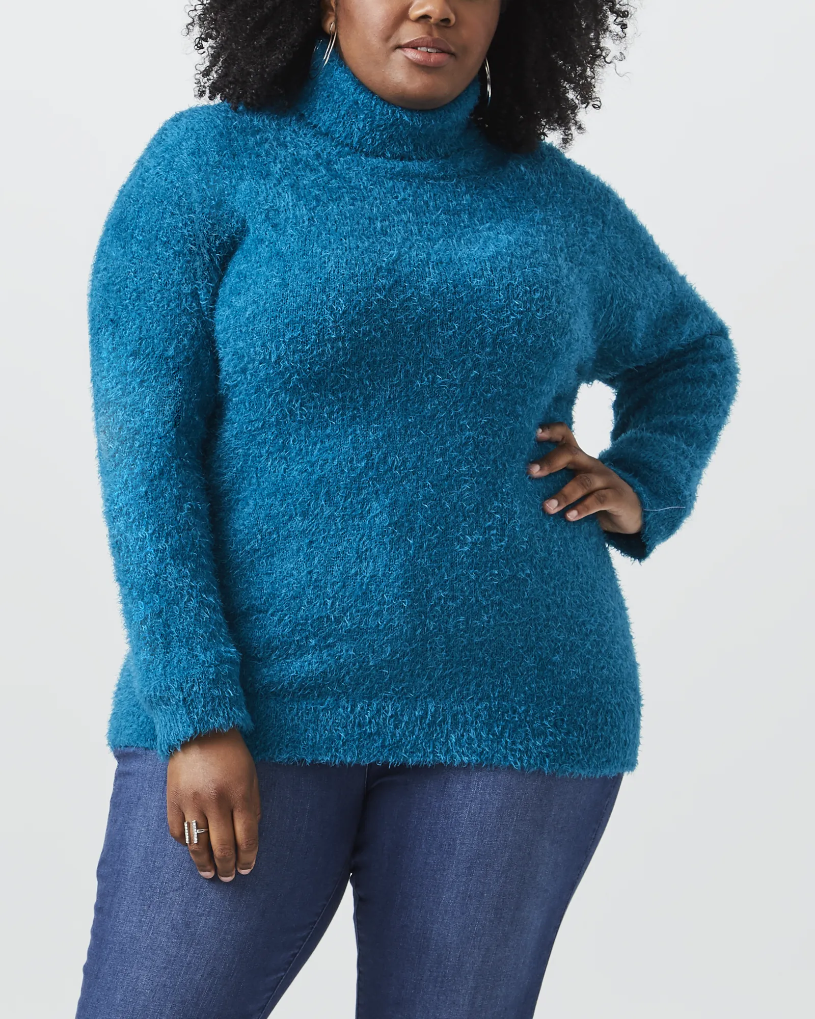 Vita Turtleneck Sweater | Azure Blue